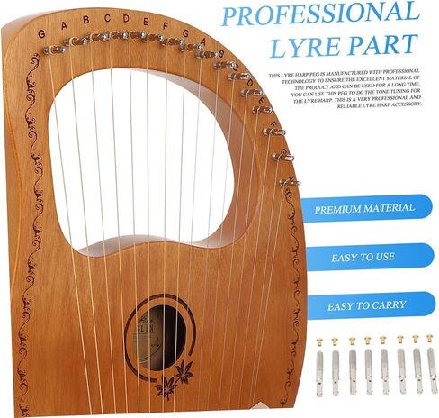 GALPADA 1Set Lyre Strings with Replacement Strings String Nails and Professional Lyre Tuning Wrench for Harp Accessories and Precise Instrument Tuning in Saudi Arabia
