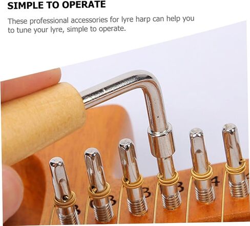 GALPADA 1Set Lyre Strings with Replacement Strings String Nails and Professional Lyre Tuning Wrench for Harp Accessories and Precise Instrument Tuning in Saudi Arabia