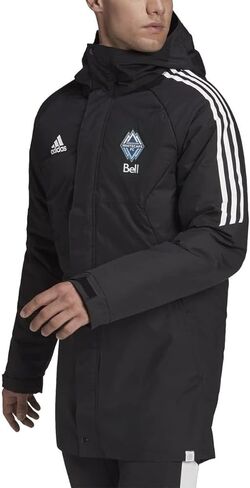 سترة كونديفو 22 ستاديوم باركا للرجال من أديداس، MLS Soccer Vancouver Whitecaps، أسود in Saudi Arabia