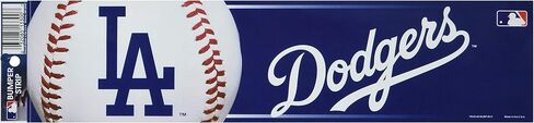 WinCraft MLB Los Angeles Dodgers WCR13300013 Bumper Strip, 3" x 12" in Saudi Arabia