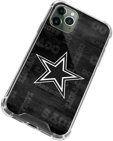 Skinit Clear Phone Case Compatible with iPhone 11 Pro Max - Officially Licensed NFL Dallas Cowboys Black & White Design in Saudi Arabia