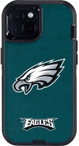 Skinit Decal Phone Skin Compatible with OtterBox Defender iPhone 13 - Officially Licensed NFL Philadelphia Eagles Distressed Design in Saudi Arabia