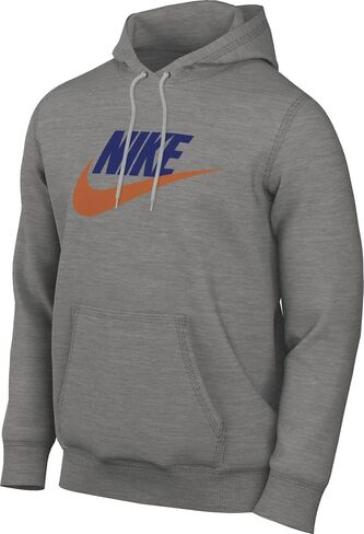 بلوفر بغطاء للرأس للرجال من Nike Club Fleece (FN3104-063، رمادي داكن منقط/رمادي دخاني فاتح/) مقاس متوسط in Kuwait