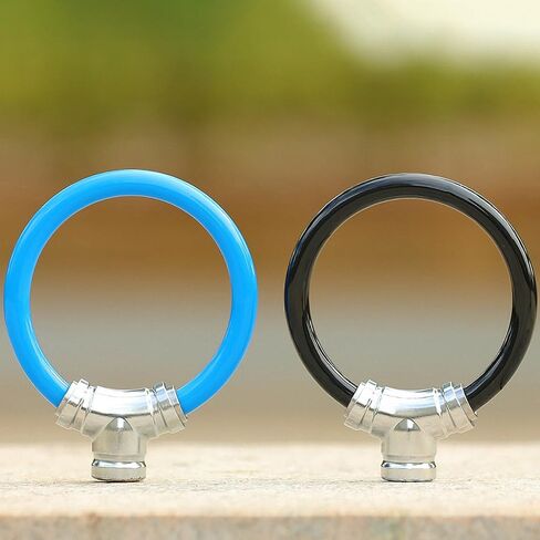 2Pcs 11mm Bike Lock - 7-Pin Zinc Alloy Ring Lock with Keys, 112g Lightweight & Chain Extended for Bicycle/E-Bike, Secure for Quick Stops-Blue in Saudi Arabia