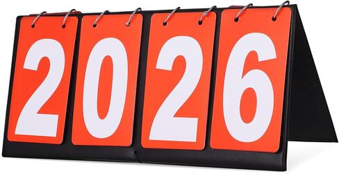 ibasenice Portable Tabletop Scoreboard Flipper for Multi Sports Lightweight Basketball and Football Scoreboard with Readable Numbers for Games Red in Saudi Arabia