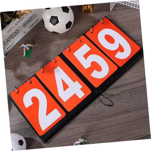 ibasenice Portable Tabletop Scoreboard Flipper for Multi Sports Lightweight Basketball and Football Scoreboard with Readable Numbers for Games Red in Saudi Arabia