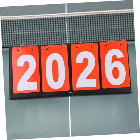 ibasenice Portable Tabletop Scoreboard Flipper for Multi Sports Lightweight Basketball and Football Scoreboard with Readable Numbers for Games Red in Saudi Arabia