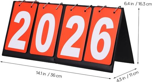 ibasenice Portable Tabletop Scoreboard Flipper for Multi Sports Lightweight Basketball and Football Scoreboard with Readable Numbers for Games Red in Saudi Arabia