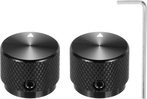 MECCANIXITY 2 Pcs Aluminium Potentiometer Knobs, 1/4" (6mm) Universal Volume Tone Control Knobs with Arrow Indicator for Guitar, 3/5" Red(20x15.5mm) in Saudi Arabia