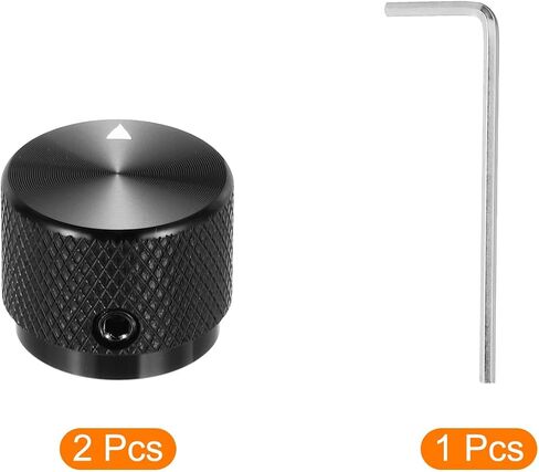 MECCANIXITY 2 Pcs Aluminium Potentiometer Knobs, 1/4" (6mm) Universal Volume Tone Control Knobs with Arrow Indicator for Guitar, 3/5" Red(20x15.5mm) in Saudi Arabia