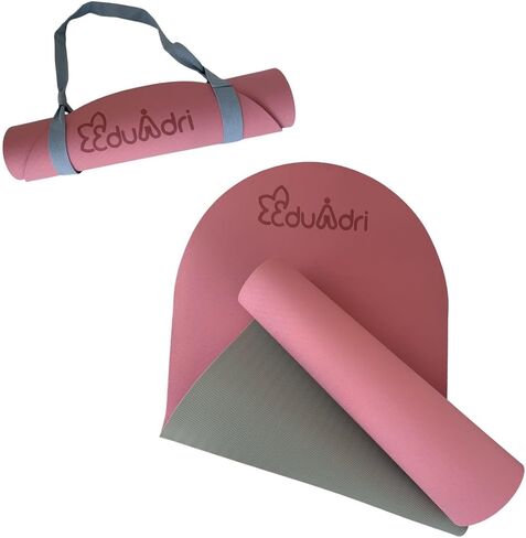 "Premium Extra Thick Yoga Mat With Strap-6mm Non-Slip,Eco-friendly,High-Density TPE,Ideal For Home,Gym, Perfect Exercise Mat for Pilates & Studio-72 L*24 W, Available In Rectangular & Arch Shapes" in Saudi Arabia