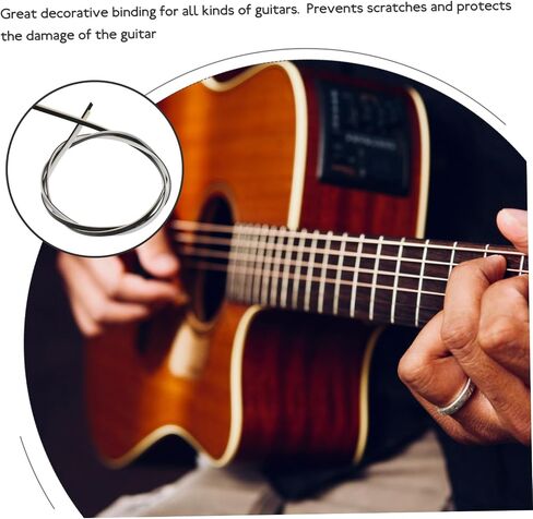 Yardwe 3Pcs Guitar Binding Purfling Strips Durable Abs Material Decorative Guitar Parts for Luthiers Enhance Your Guitar Style Protection for Electric Acoustic Guitars in Saudi Arabia