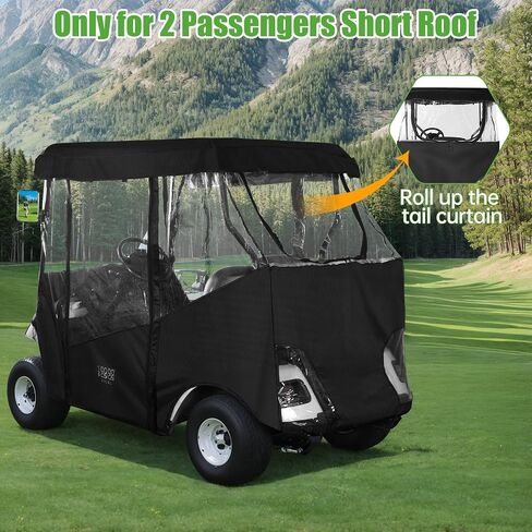 حاويات قيادة عربة الغولف العالمية 10L0L لعربة الغولف Yamaha Club Car EZGO 2 للركاب، مقاومة للماء في جميع الأحوال الجوية (أسود) in Saudi Arabia