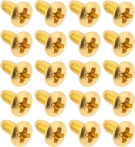 eMagTech 20 Pcs Electric Guitar Switch Screws 3mm Thread for 3/5-Way Selector Switch Compatible with Stratocaster Compatible with Telecaster, Gold in Kuwait