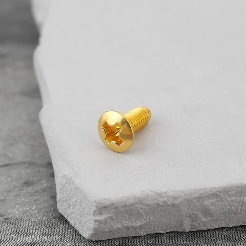 eMagTech 20 Pcs Electric Guitar Switch Screws 3mm Thread for 3/5-Way Selector Switch Compatible with Stratocaster Compatible with Telecaster, Gold in Kuwait