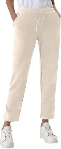 Sweat Pants for Women High Waist Straight Leg Sweatpants Cotton Soft Lightweight Casual Yoga Athletic Joggers in Saudi Arabia