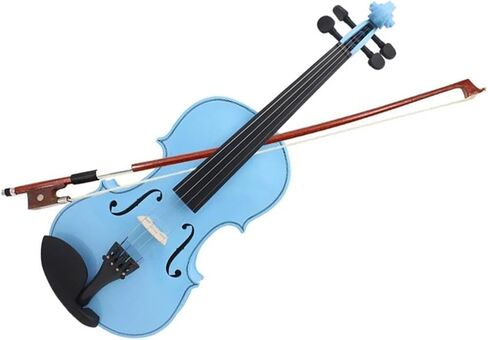 مجموعة كمان احترافية كمان كهربائي أزرق 4/4 أداة لعب احترافية للبالغين المبتدئين (أزرق) in Kuwait