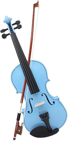 مجموعة كمان احترافية كمان كهربائي أزرق 4/4 أداة لعب احترافية للبالغين المبتدئين (أزرق) in Kuwait