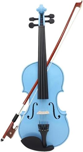 مجموعة كمان احترافية كمان كهربائي أزرق 4/4 أداة لعب احترافية للبالغين المبتدئين (أزرق) in Kuwait