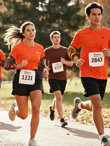 9 Pair Thanksgiving Arm Sleeves Running Turkey Trot Theme Sports Thanksgiving Compression Sleeves Arm Covers Turkey Trot Gear for Adult Fall Holiday Accessories Running Cycling in Saudi Arabia