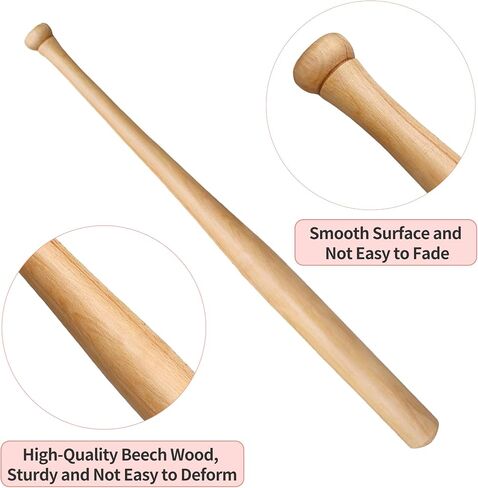 Baseball Bat 33 Inch Solid Beech Wood Baseball Bats Adult Classic Lightweight Wood Bat for Softball Training and Pickup Games in Saudi Arabia