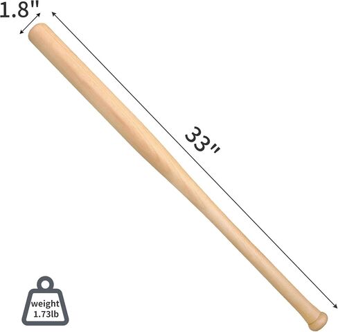 Baseball Bat 33 Inch Solid Beech Wood Baseball Bats Adult Classic Lightweight Wood Bat for Softball Training and Pickup Games in Saudi Arabia