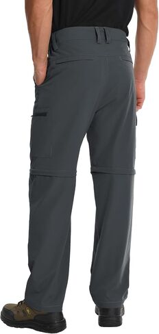 Mens Hiking Pants Convertible Quick Dry Zip Off Tactical Cargo Pants Water Resistant Lightweight Outdoor Pants with 6 Pockets in Saudi Arabia