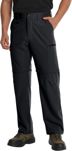 Mens Hiking Pants Convertible Quick Dry Zip Off Tactical Cargo Pants Water Resistant Lightweight Outdoor Pants with 6 Pockets in Saudi Arabia