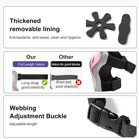 خوذة دراجة للأطفال الصغار، 7 قطع خوذة للأطفال - وسادات للركبة والكوع، واقيات المعصم، مجموعة خوذة ومنصات للأطفال يونيكورن، خوذة لوح التزلج خوذة سكوتر لركوب الدراجات والتزحلق على الجليد in Kuwait