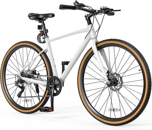 YITAHOME 700C Road Bike, 21 Speed Commuter Bicycle for Men Women, Lightweight Aluminum Frame Racing Bike, Adult Bicycle with Dual Disc Brake in Saudi Arabia