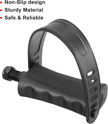 X AUTOHAUX 1 Pair Exercise Bike Pedals with Straps 9/16 Inch Spindle Cycling Parts 14mm Spindle Black in Saudi Arabia