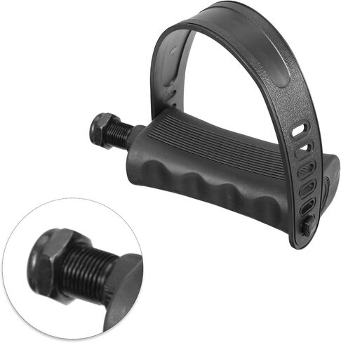 X AUTOHAUX 1 Pair Exercise Bike Pedals with Straps 9/16 Inch Spindle Cycling Parts 14mm Spindle Black in Saudi Arabia