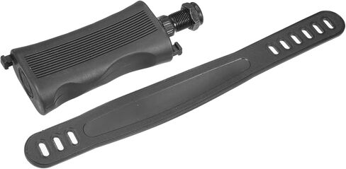 X AUTOHAUX 1 Pair Exercise Bike Pedals with Straps 9/16 Inch Spindle Cycling Parts 14mm Spindle Black in Saudi Arabia