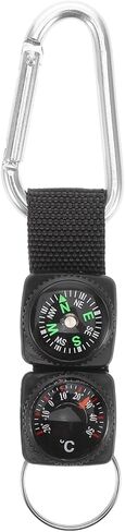 GANAZONO Multifunctional Compass for Watch Band with Thermometer Compact Carabiner Clip Outdoor Navigation Tool for Hiking Mountaineering Camping and Survival Activities in Saudi Arabia