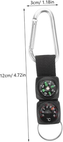 GANAZONO Multifunctional Compass for Watch Band with Thermometer Compact Carabiner Clip Outdoor Navigation Tool for Hiking Mountaineering Camping and Survival Activities in Saudi Arabia