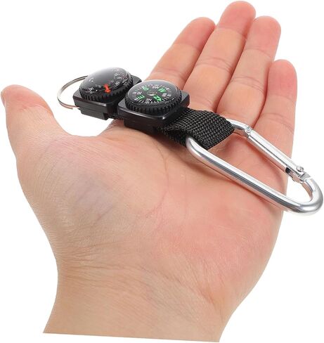 GANAZONO Multifunctional Compass for Watch Band with Thermometer Compact Carabiner Clip Outdoor Navigation Tool for Hiking Mountaineering Camping and Survival Activities in Saudi Arabia