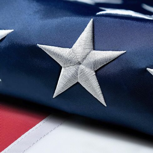 American Flag 3x5 FT Outdoor, Heavy Duty High Wind US Flag, Embroidered Stars, Sewn Stripes, Brass Grommets, Indestructible Tough USA Flags Suitable for Outside in Saudi Arabia