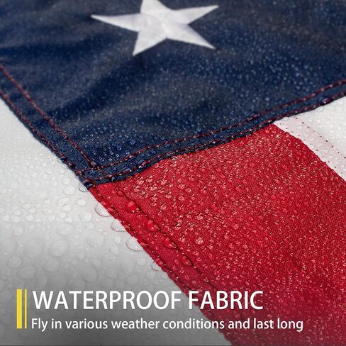 American Flag 3x5 FT Outdoor, Heavy Duty High Wind US Flag, Embroidered Stars, Sewn Stripes, Brass Grommets, Indestructible Tough USA Flags Suitable for Outside in Saudi Arabia
