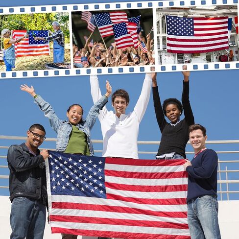 American Flag 3x5 FT Outdoor, Heavy Duty High Wind US Flag, Embroidered Stars, Sewn Stripes, Brass Grommets, Indestructible Tough USA Flags Suitable for Outside in Saudi Arabia
