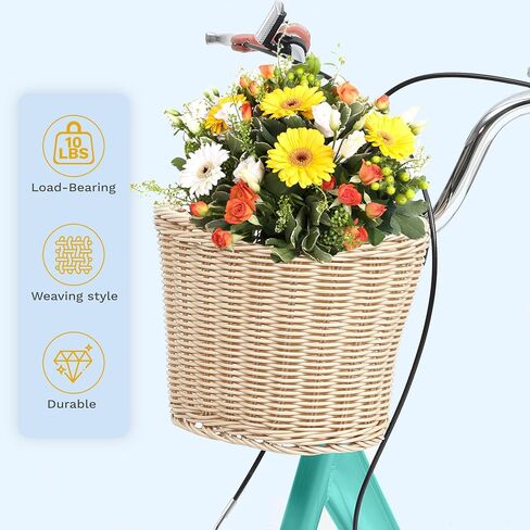 DWVO Beach Cruiser Bike for Women, 24 & 26 Inch Womens Bike with Adjustable Seat, 1&7-Speed Comfort Bicycle for Adults City Commuter with Built-in Lock & Wicker Basket, Multiple Color in Saudi Arabia