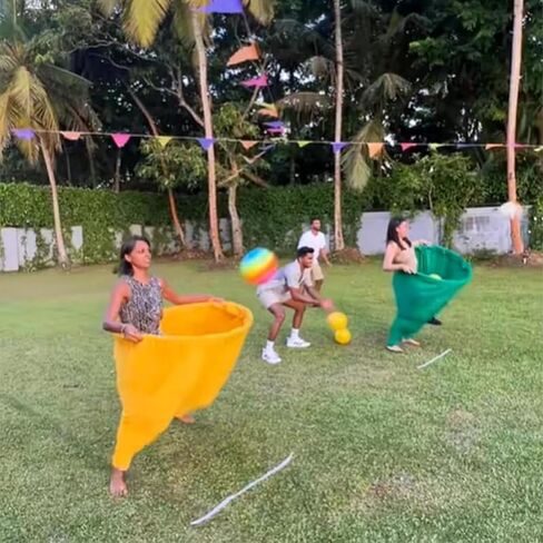 Granny Pants Party Rush! Giant Pants Outdoor Game & Granny Pants Yard Game with Bouncy Balls & Pump - Fun Outdoor Games, Giant Yard Games, Party Games for Kids, Family Reunions & Group Activities in Saudi Arabia