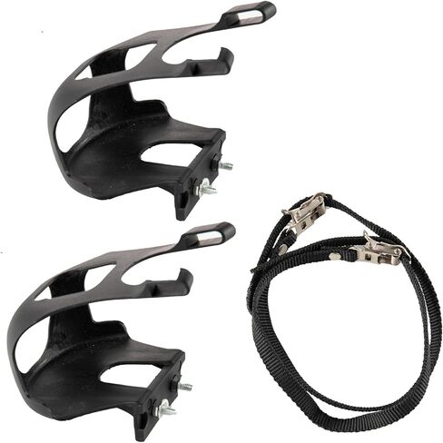 1 Pair of Bicycle Pedals with Toe Clips and Straps, Bicycle Pedal Foot Covers, Universal Replacement Parts for Mountain Bikes and Road Bikes. in Saudi Arabia