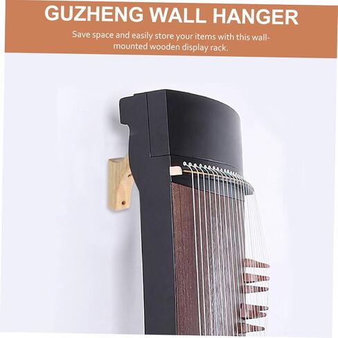Guzheng Holder Wall Mount Wooden Wall Hanger Solid Wood Stand for Display in Saudi Arabia