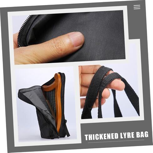 BESPORTBLE Thickened Lyre Harp Carrying Bag for 19-String Instruments Portable Zipper Pouch Non-Slip Design for Beginners and Travel in Saudi Arabia
