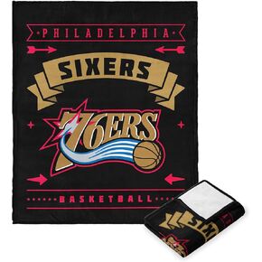 NORTHWEST NBA فيلادلفيا 76ers بطانية حريرية الملمس، 50 بوصة × 60 بوصة، كلاسيكيات الخشب الصلب in Kuwait