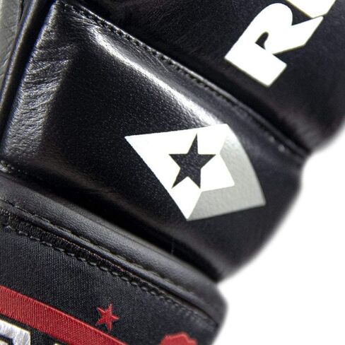 قفازات الملاكمة Revgear Pro Series MS1 MMA، جلد فاخر للمواي تاي، السجال، عشاق MMA، متوسط، أسود، مثالي للتدريب، كروس رائع in Saudi Arabia