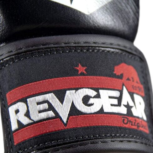 قفازات الملاكمة Revgear Pro Series MS1 MMA، جلد فاخر للمواي تاي، السجال، عشاق MMA، متوسط، أسود، مثالي للتدريب، كروس رائع in Saudi Arabia