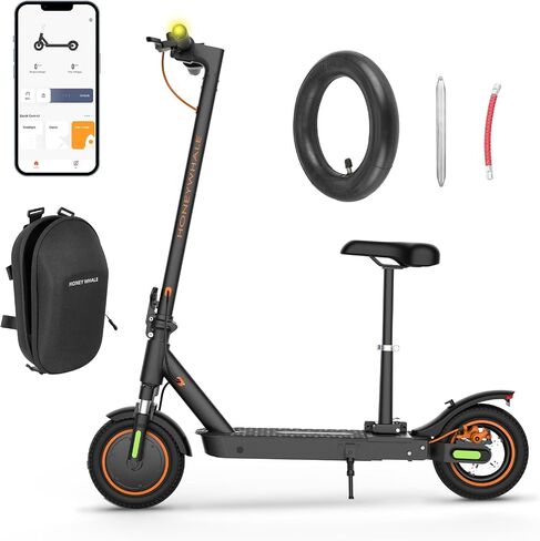 M2MAX-B Electric Scooter, 18 Miles Range, 350-500W Motor & Max Speed 20 Mph, 10" Pneumatic Tires, Cruise Control, Folding Commuter E-Scooter for Adults,with Locking Function in Saudi Arabia