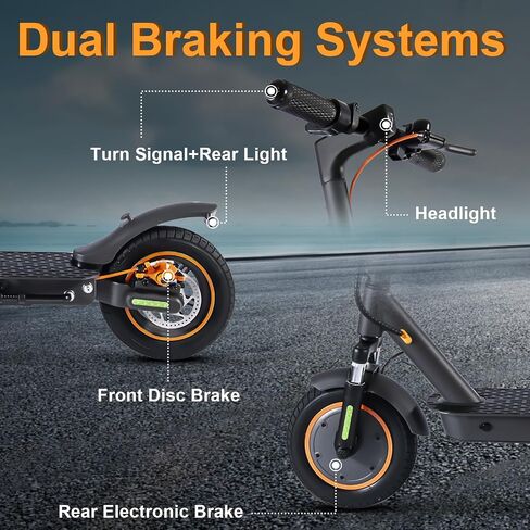 M2MAX-B Electric Scooter, 18 Miles Range, 350-500W Motor & Max Speed 20 Mph, 10" Pneumatic Tires, Cruise Control, Folding Commuter E-Scooter for Adults,with Locking Function in Saudi Arabia