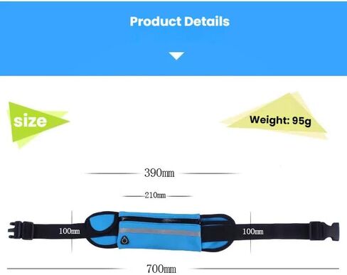 Solid Color Outdoor Sports Waist Bag, Large Capacity Sweat-Proof Running and Hiking Belt, Portable Travel Fanny Pack, Adjustable Waistband for Fitness and Exercise in Saudi Arabia